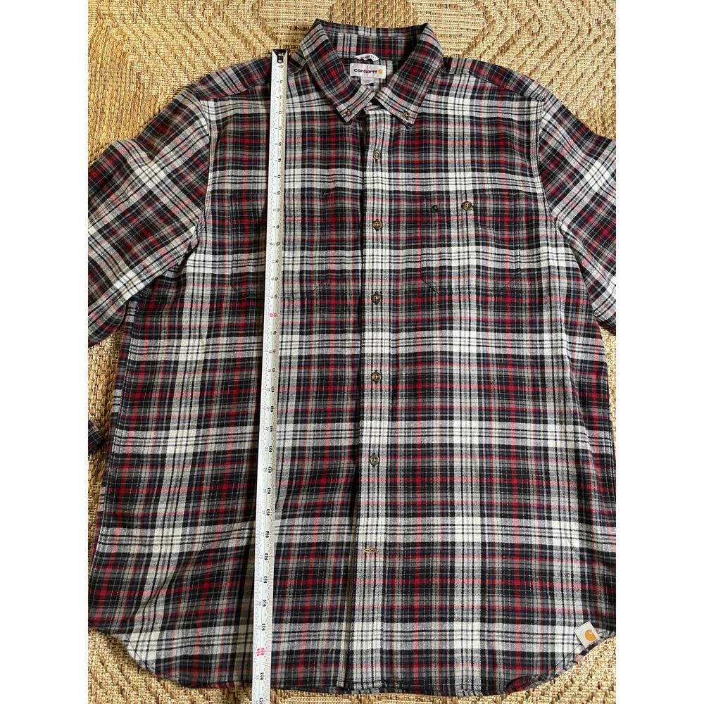 Carhartt Plaid Sz XL 100% Cotton flannel button front - Picture 8 of 9